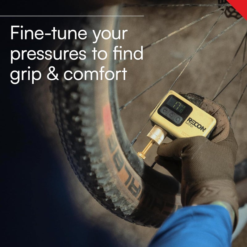 Viair Recon Mini - Premium Portable Air Compressor For Cyclists - Digital Tire Pressure Gauge with 120 PSI - For Road, Gravel & Mountain Bike Tires - Brushless Motor, Lithium Batteries & Presta Head - Image 2